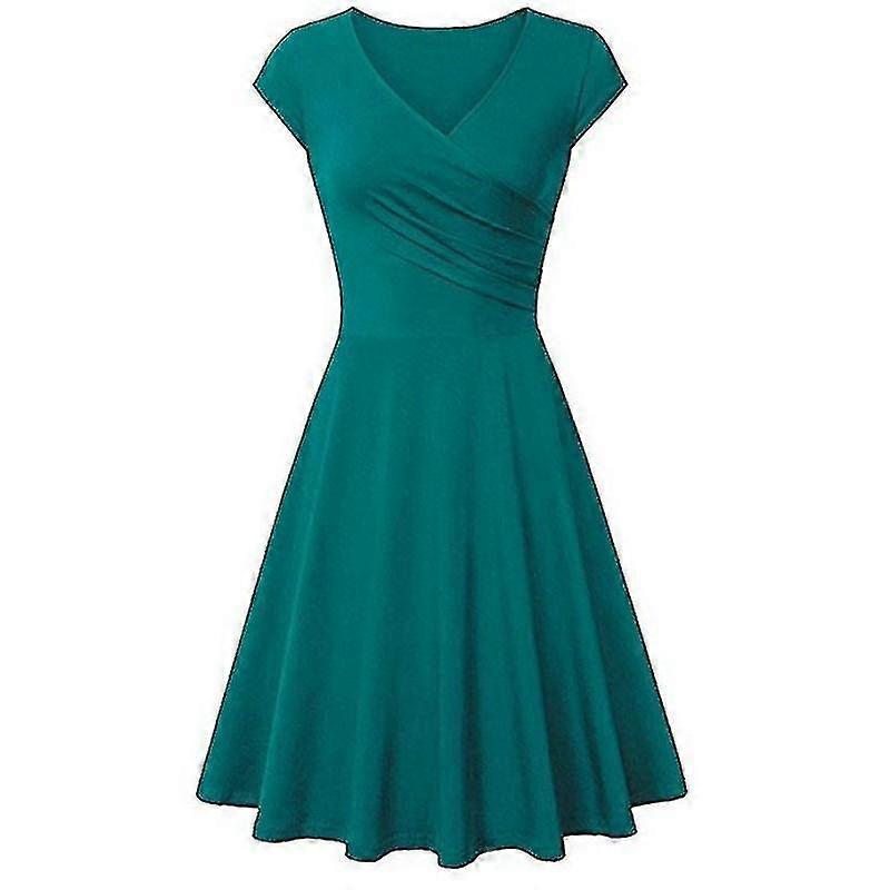 Naisten lyhythihainen wrap-mekko