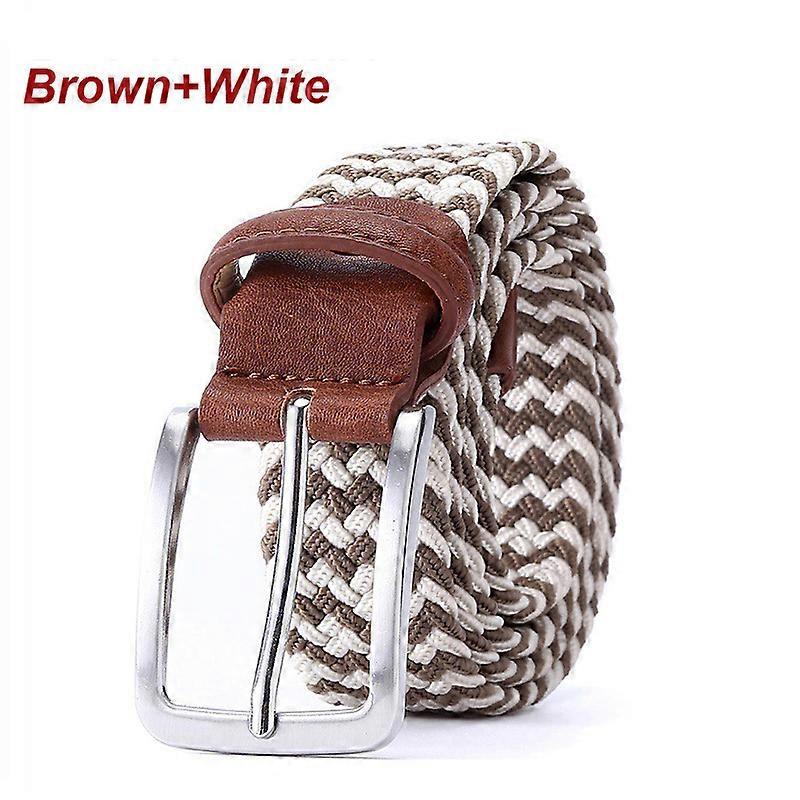 Stretch Canvas Leather Belts for Men Casual Knitted Woven Military Tactical Strap Male Elastic Belt for Pants JeansBelts