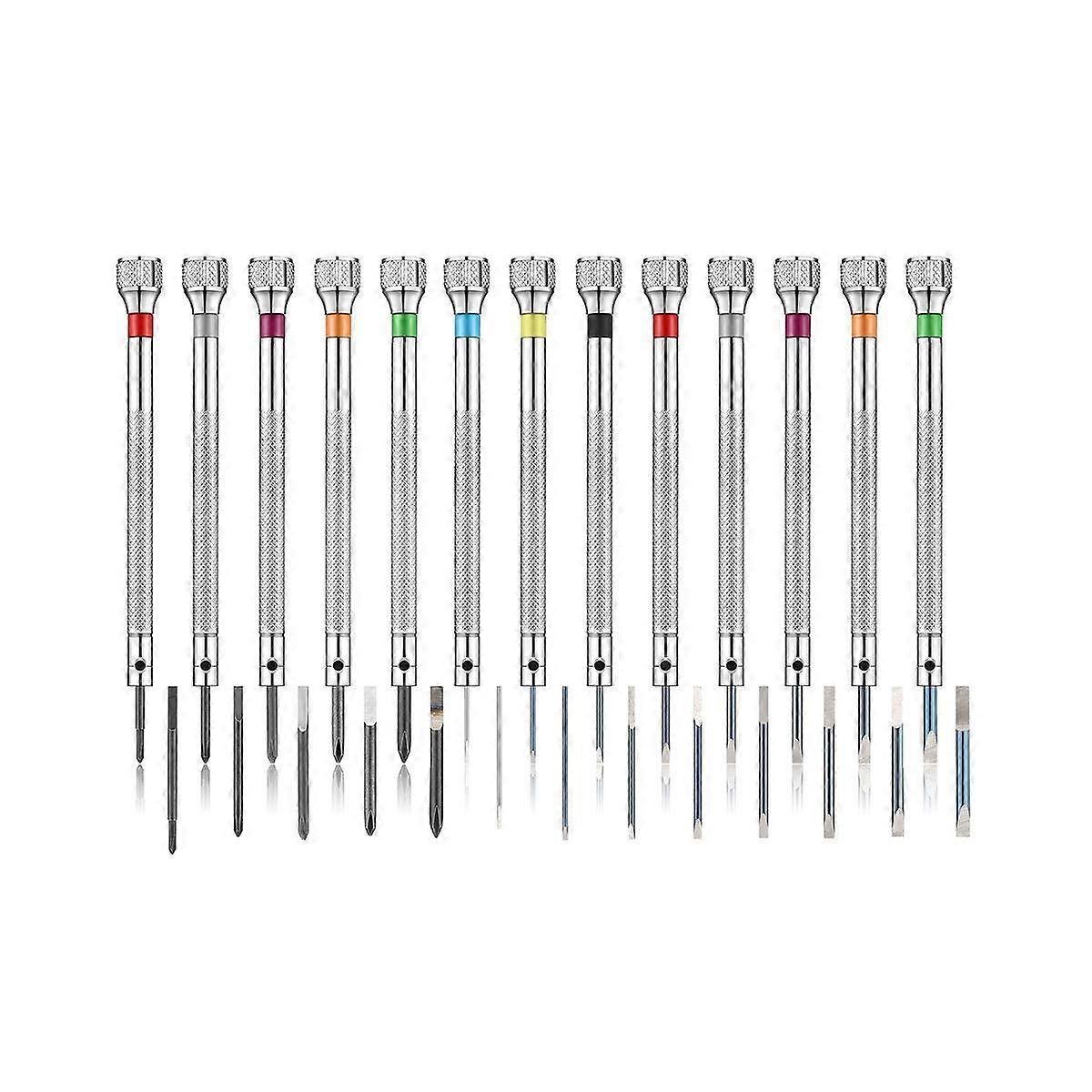 13PCS Professional Screwdriver Set, -Precision Screwdriver Kit 0.6-2.0mm, 13 Extra Replace Blades f