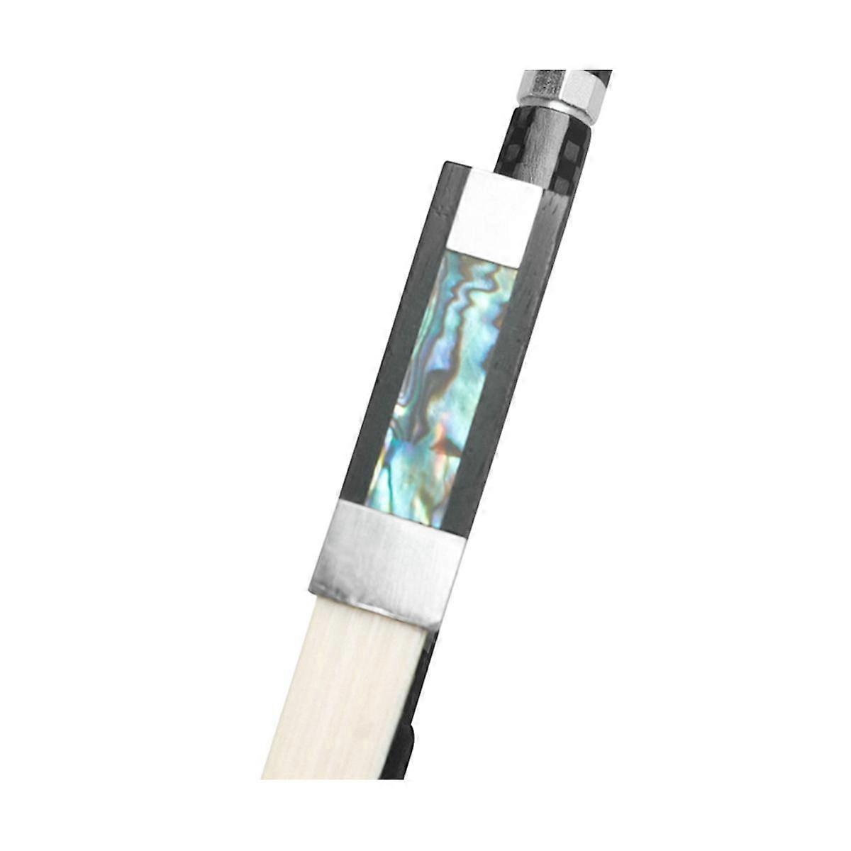 Vioara arcuș 4/4 floare compozit fibră de carbon pură coada-calului sculptată plus linie argint piele de oaie mână odihnă arc