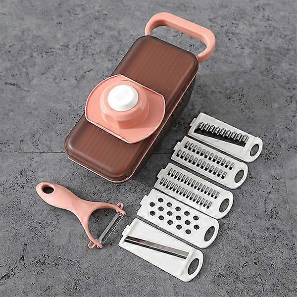 5 In 1 Vegetable Cutter Fruit Slicer Grater Shredders Drain Basket Food Chopper Cutter Dicer Slicer Tools Kitchen Accessories