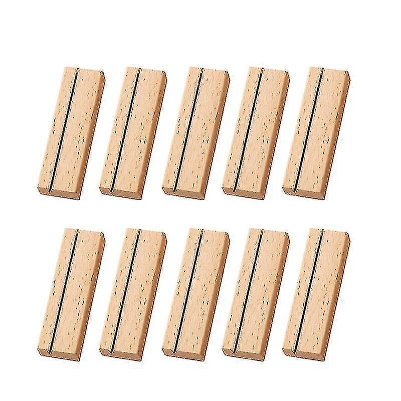 10 Pcs Wood Place Card Holders Table Number Stands Rectangle For Wedding Desk