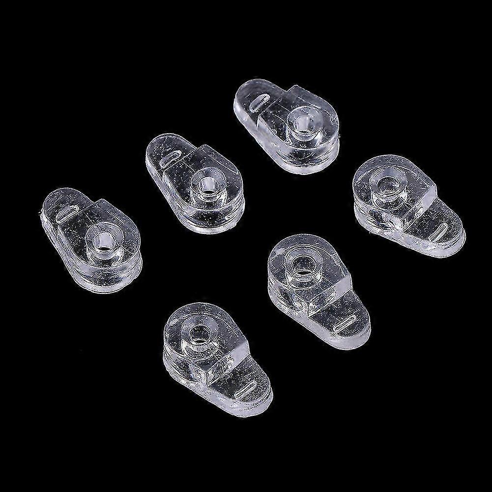 100pcs Plastic Glass Retainer Transparent Mirror Cabinet Fix Clips