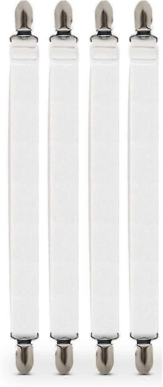 Fitted Sheet Stretcher, 4 Pieces Bed Sheet Fasteners Adjustable Fitted Sheet Strap