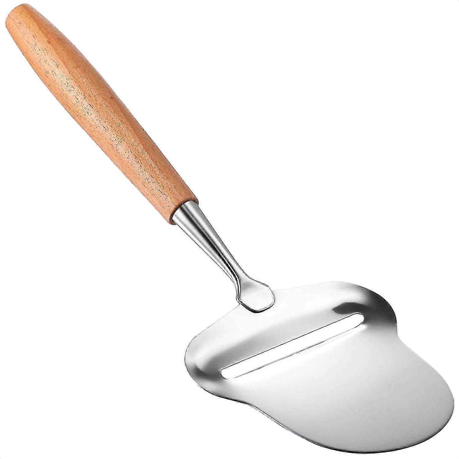 Stainless Steel Spatula Cheese Slicer - Cheese Slicers For Block Cheese Slicer Board - Wood Handle Cheese Slicer For Slicing Cheese Plane For Cheese S
