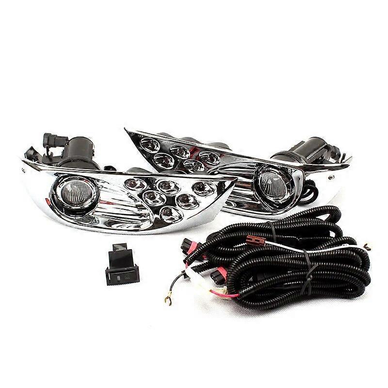 Car Flashing 2Pcs DRL For Toyota Prado 120 Land cruiser LC120 FJ120 2003 2004 2005 2006 2007 2008 2009 LED Daytime Running Light