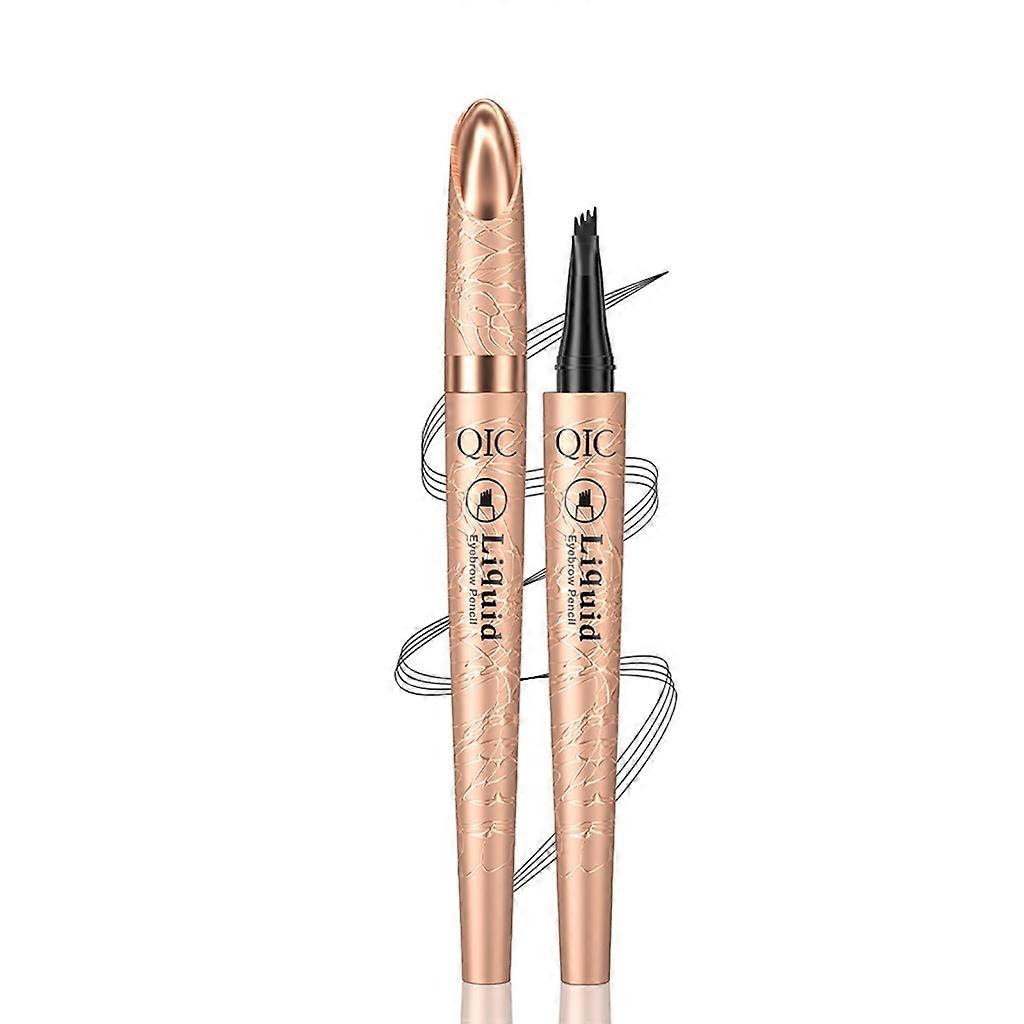 Eyebrow Pen Eye Brown Makeup,Eyebrow Pencil with 4 Micro Fork Tip Applicator