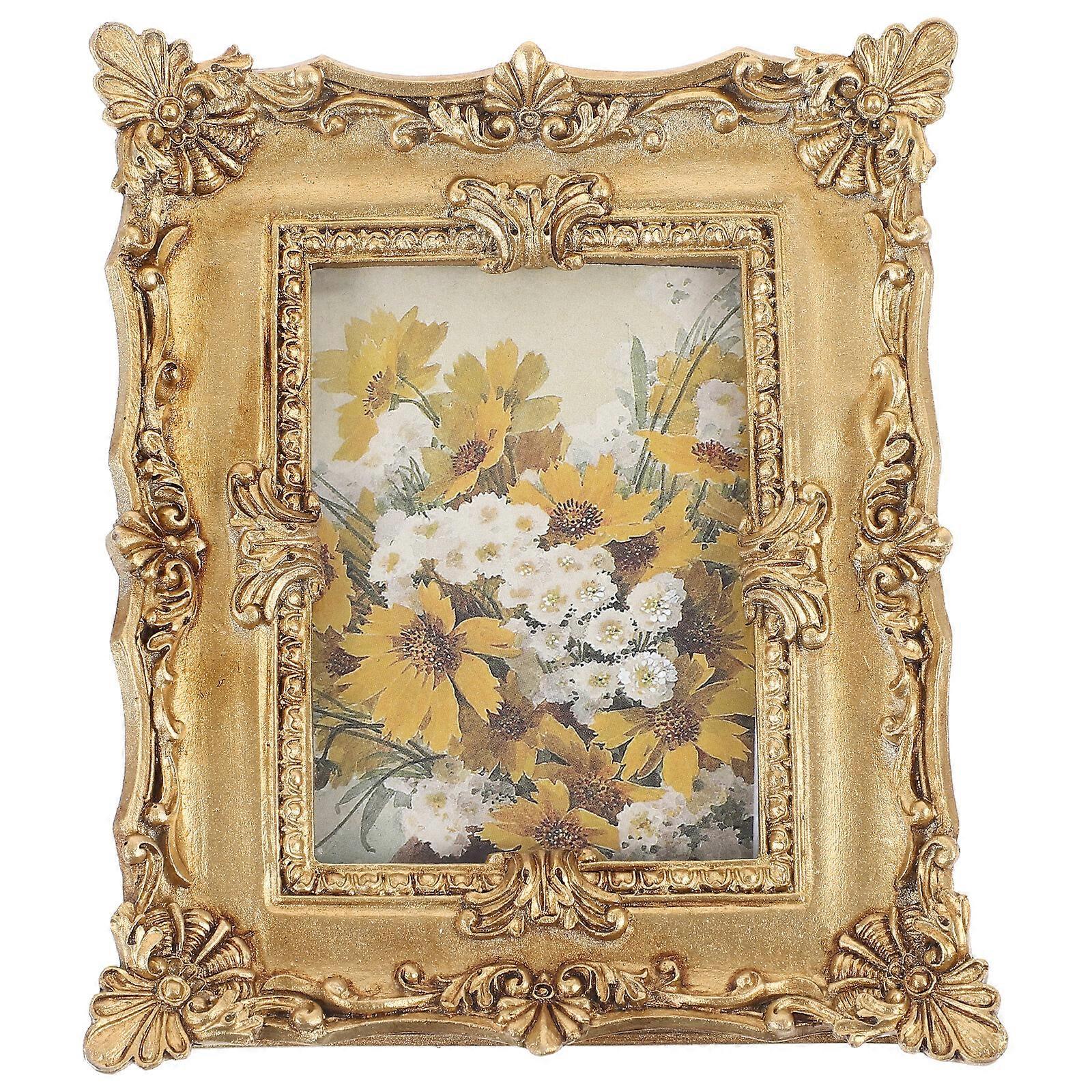 Retro Picture Frame Vintage Photo Holder Picture Display Frame Resin Photo Frame