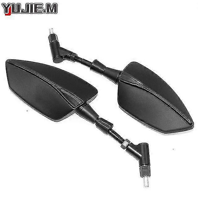 Qx 2pcs/pair Motorcycle Rearview Mirror Scooter Motocross Rearview Mirrors Electrombile Back Side Convex Mirror 8mm/10mm