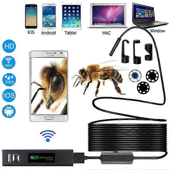 Endoscope Camera 7MM/5.5MM 3 in 1 USB IP67 Waterproof 6 LEDs Borescope Inspection For Windows Macbook PC Android 2/1.5/1m Type-C