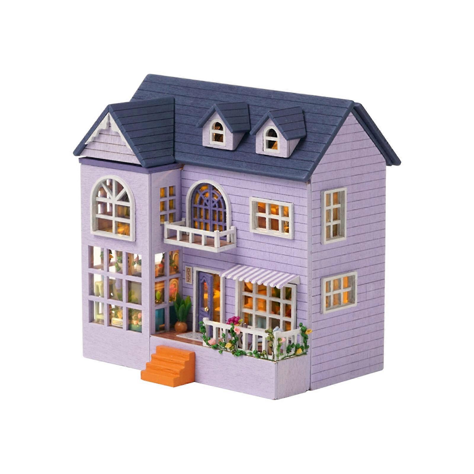 Miniature Doll House Gift Durable Creative Assembled Toys