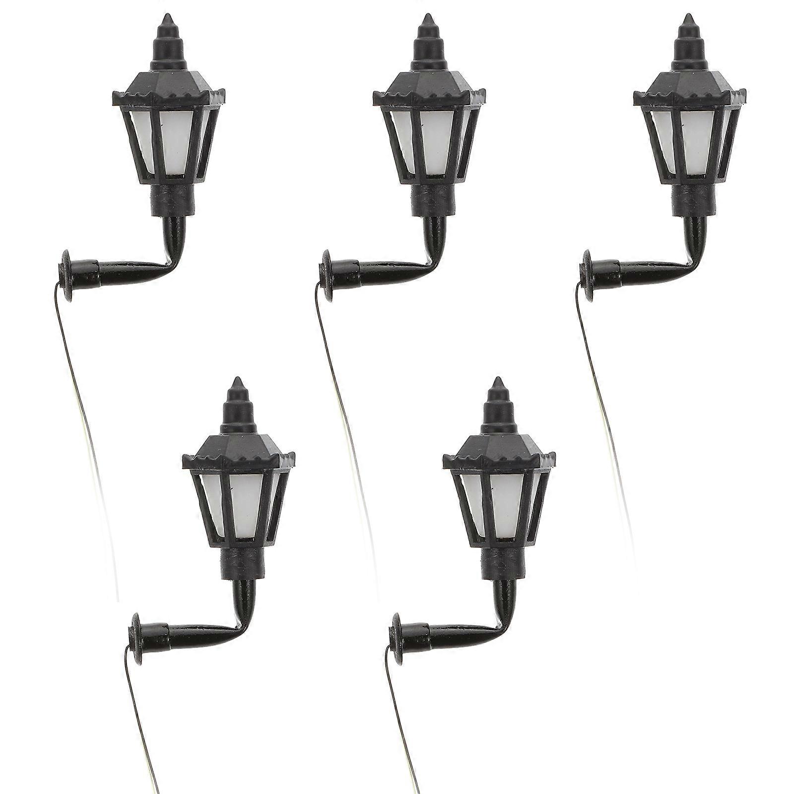 5Pcs Sand Table Model Lights Decorative Wall Lamp Model Mini Light Ornament