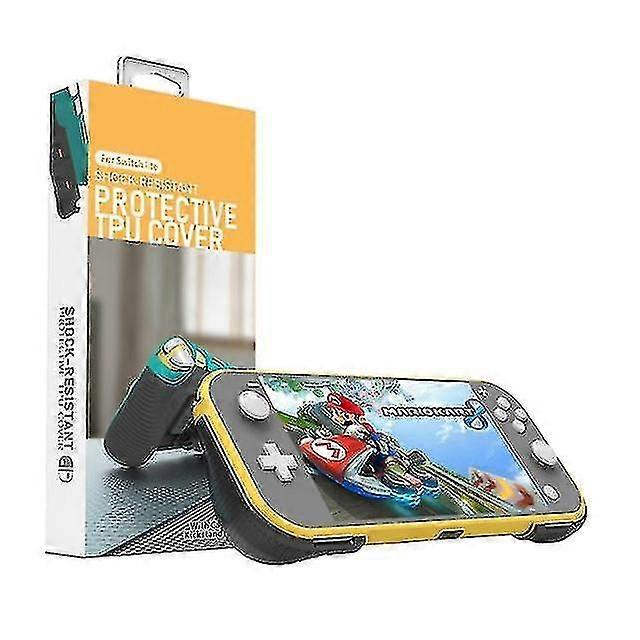 Black + Yellow Dongsen Switch Lite Protective Case 2 In 1 Hard Pc+tpu Protective Case Built-in 2 Game Card Slots Bracket