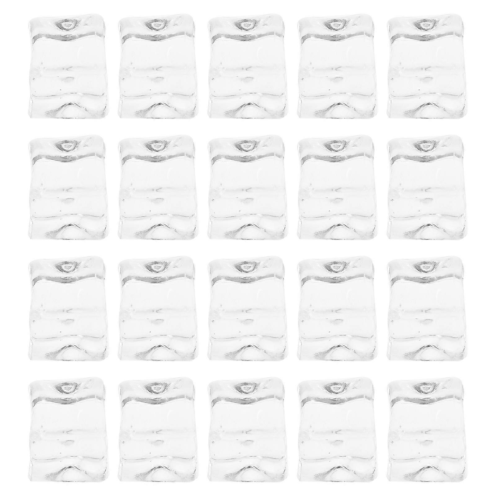 50pcs Glaçons Réutilisables Accessoires Lavables Non Fondant Faux Glaçons Pour Cocktails