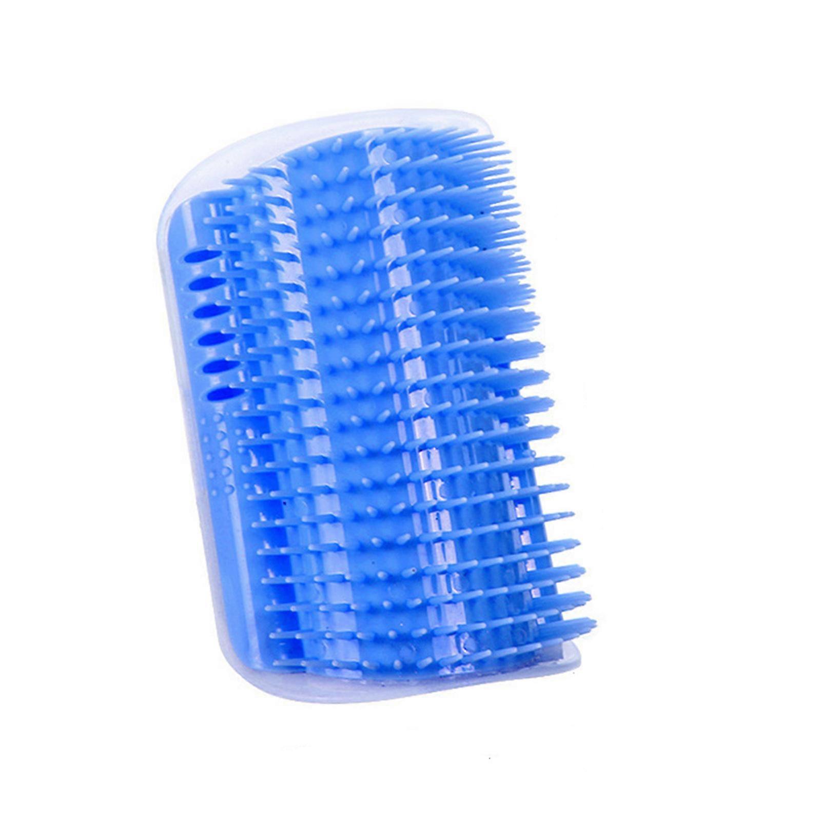 Corner Brush for Cats Deshedding Brush for Cats Cat Self Groomer with Catnip Pouch Softer Cat Wall Comb Self Massage Tool