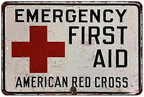 緊急応急処置ビンテージレトロ再現ギフト8 x 12ハイグロスメタル208120067025