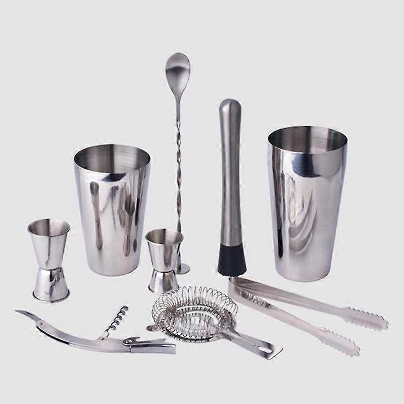 9 stk rustfrit stål Boston Shaker Professional Bartender Kit