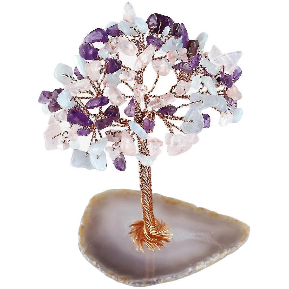 Ametyst Crystal Tree Prírodné reiki liečivé kryštály Gemstone Bonsai Money Tree Feng Shui Crystal Tree pre domáce dekor