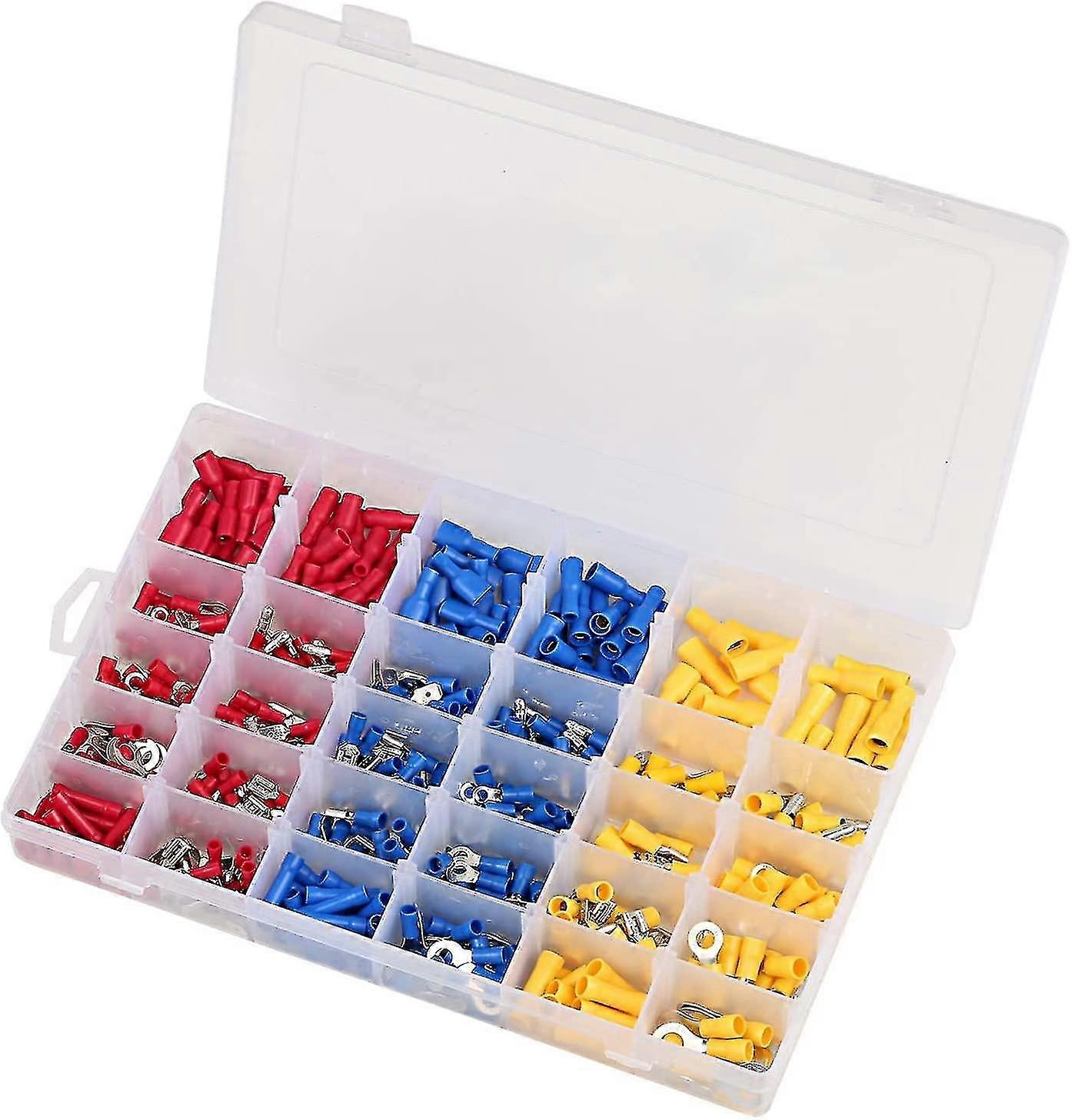 480x Flat Electrical Lug Insulated Crimp Connectors Crimp Assortment