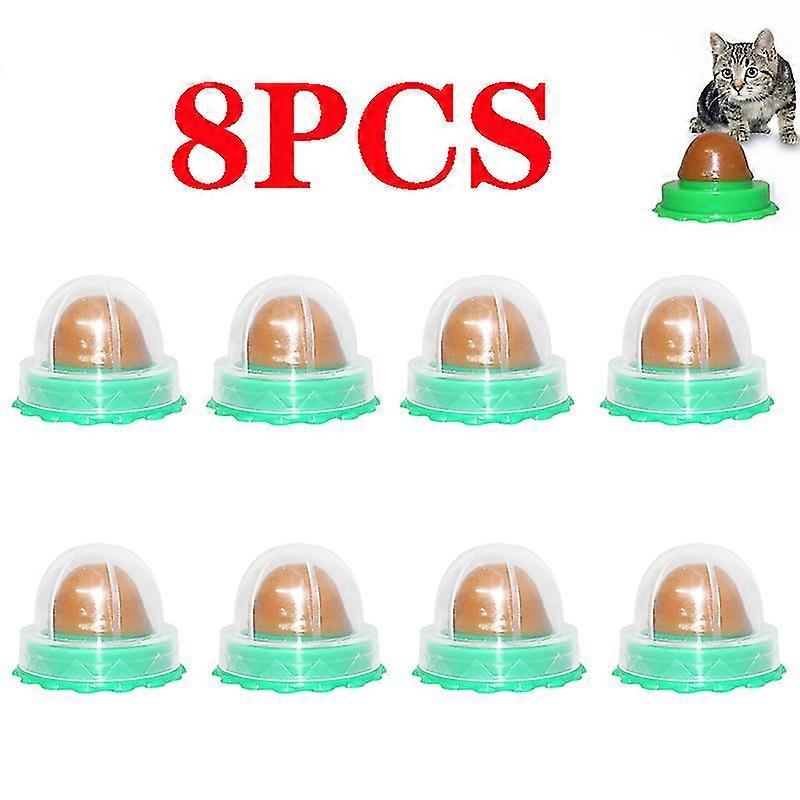 Nutrition Cat Catnip Ball Dust Cover Round Safe Catnip Snack Lick Candy Vitamin Pudding Catnip Lollipop For Cat Kitten Ragdoll