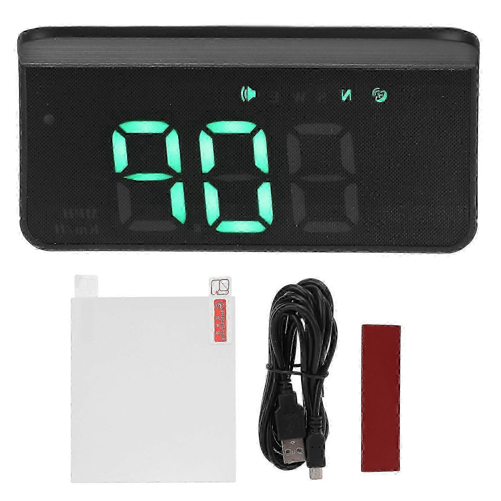 Car HUD Display GPS Speedometer Fatigue Driving Warning KM/h MPH Setting Compass for Cars Trucks Bikes Motorcy Walkbee New Model hwy