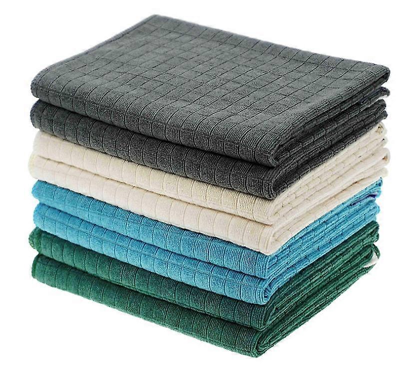 8 stk Husholdningsgulv glas rengøringsklud, mikrofiber håndklæde