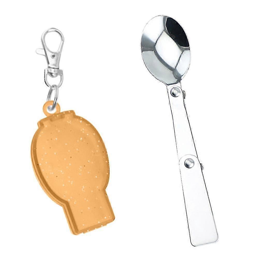 Rustfritt stål Skje Gaffel Folding Vandring Camping Redskap Servise