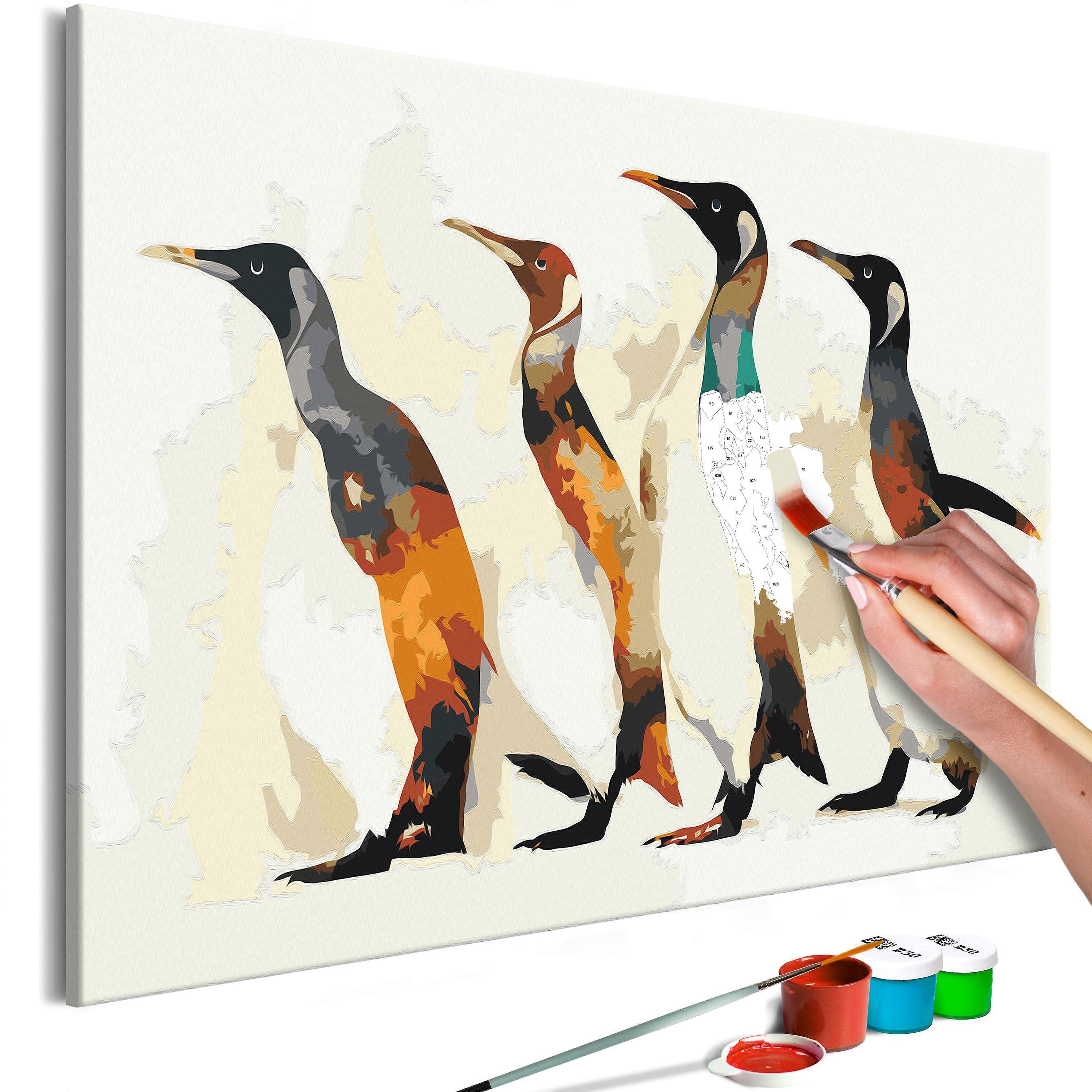 Paint By Numbers Kit - Penguin Family