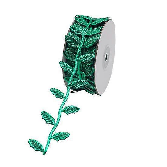 3D Leaf Lace Trim 10m Roll Colored Fabric Decorative Ribbon Multipurpose Leaf Gift Wrapping Ribbon for DIY Sewing Festival Venue Layout