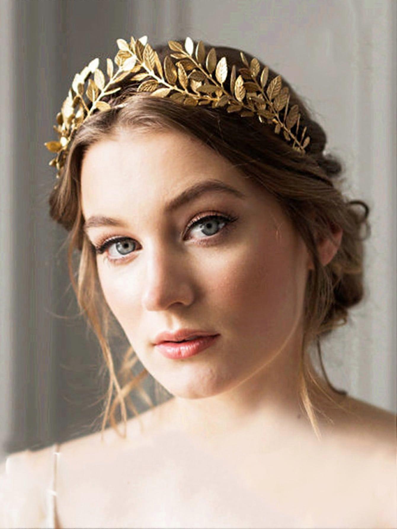 1pc Metal 3D Headband, Suitable For Formal Occasions