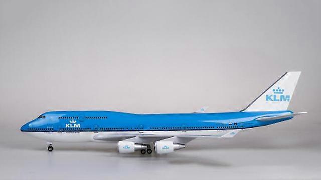 1/157 Scale 47CM Airlines B747 KLM Royal Dutch Airplane Model W Light & Wheel Diecast Resin Plane For Collection