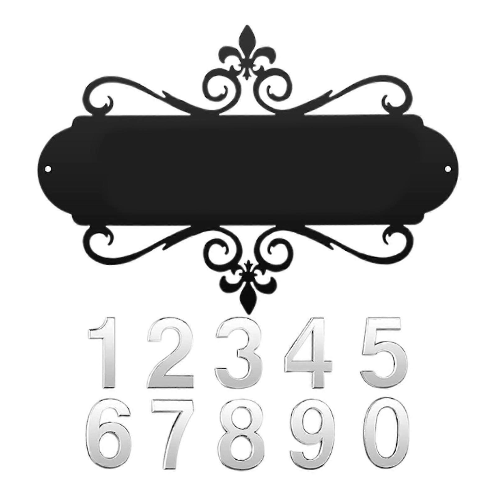 Adres İşareti Plak Kapalı Açık Çit Evi için Modern Demir Ev Numaraları