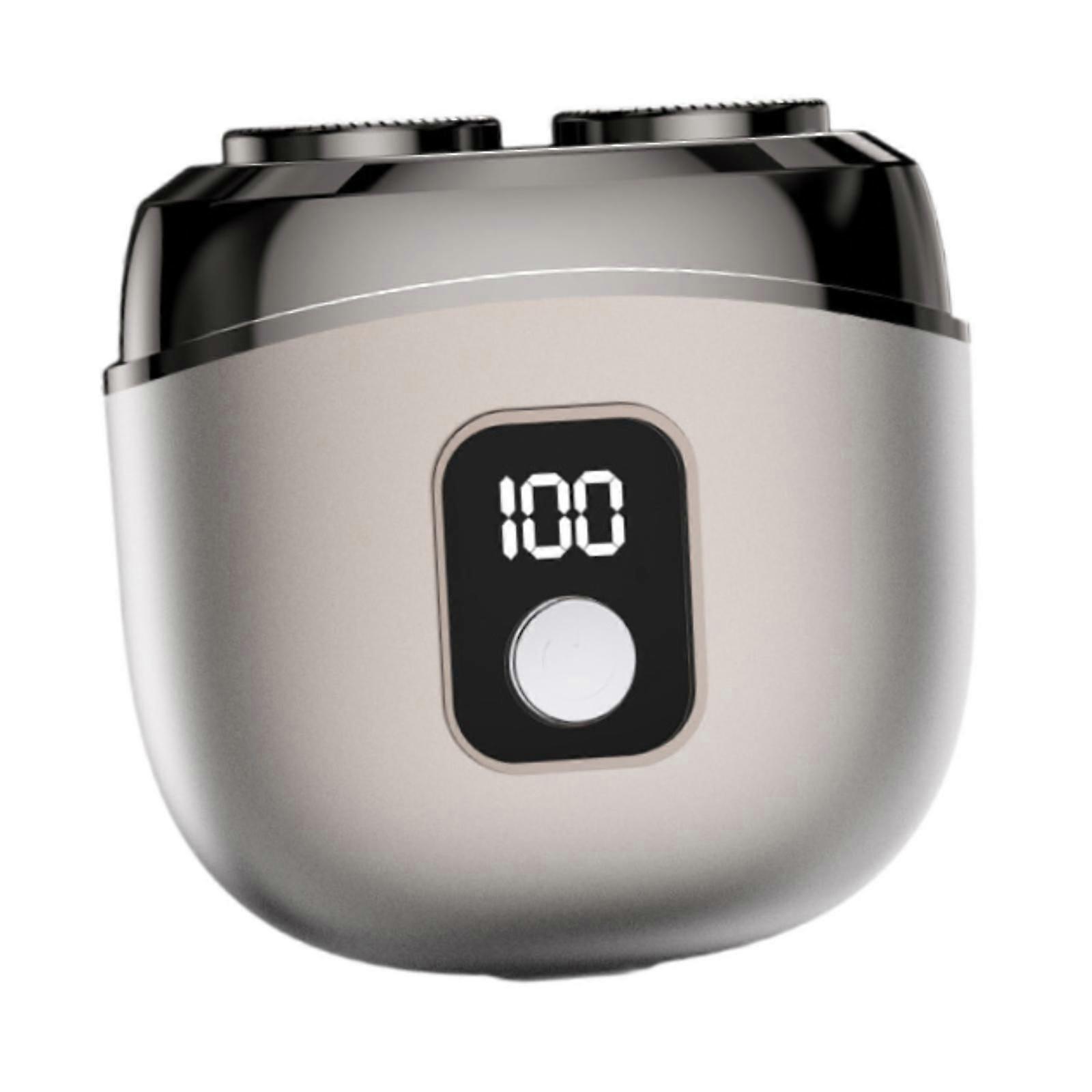 Electric Shaver Digital Display Cordless Pocket Razor for Travel Office Home Gray