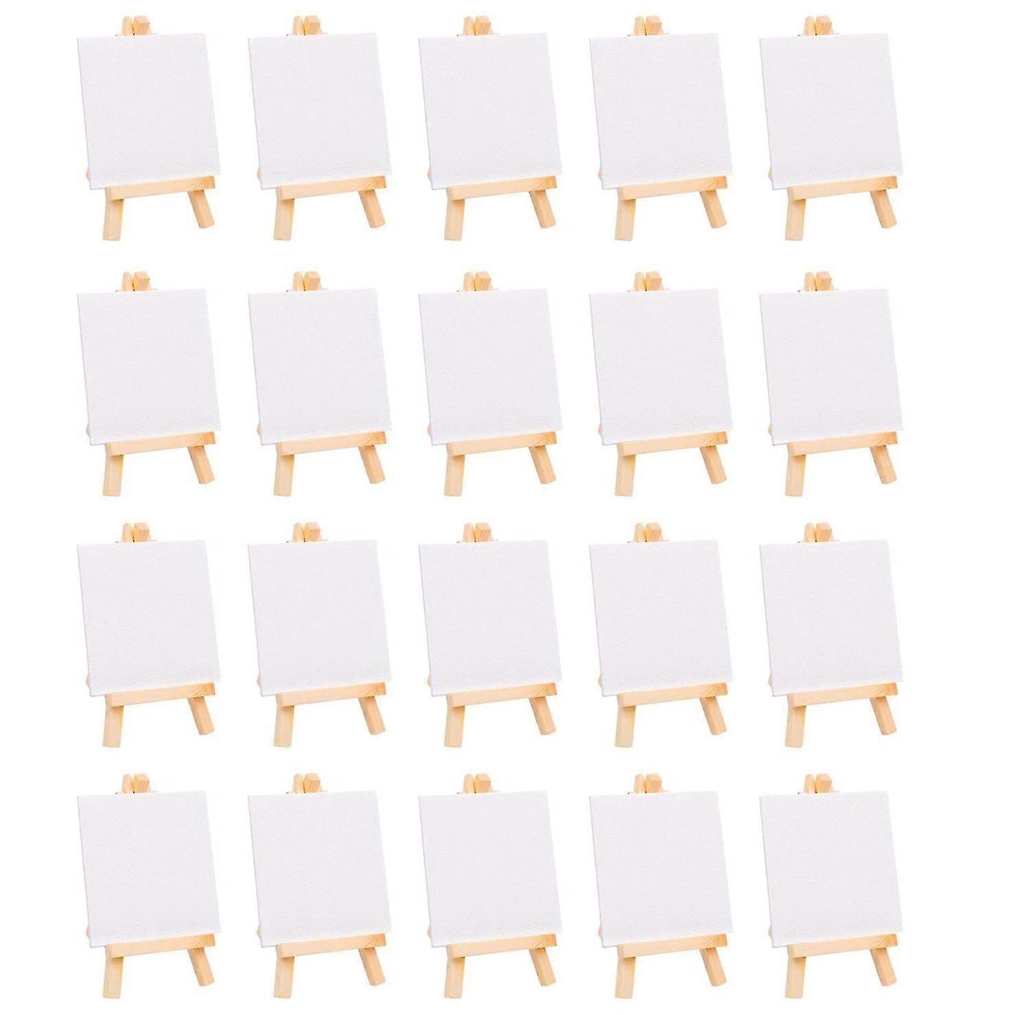 20Pcs Mini Canvas Drawing Board with Easel, Painting Canvas Panel, Suitable compatible Art Painting 