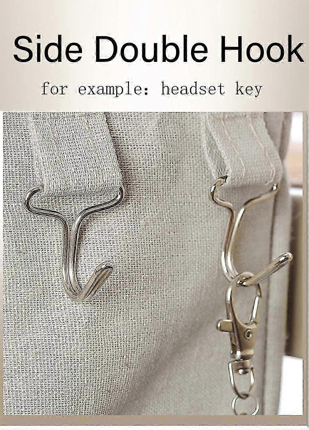 Bedside Hanging Storage Basket Multifunctional Storage Rack (White)