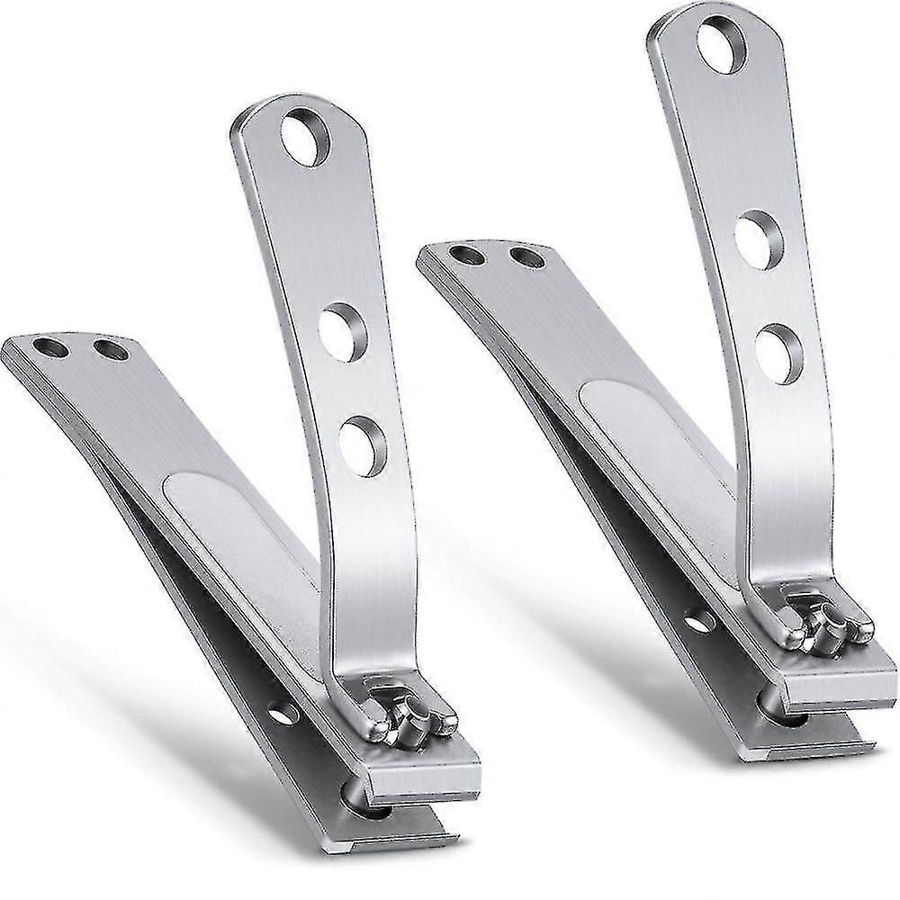 2 Pieces Straight Edge Toenail Clippers, Nail Clipper Set, Strong Toenail Clippers, Large Wide Jaw Fingernail Toenail Clippers For Thi Nails Fingern