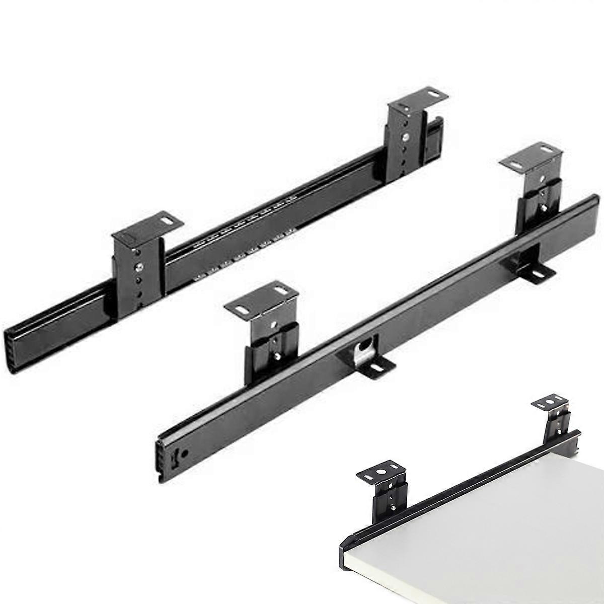 Ball-bearing, height-adjustable runners for drawers or keyboard shelves