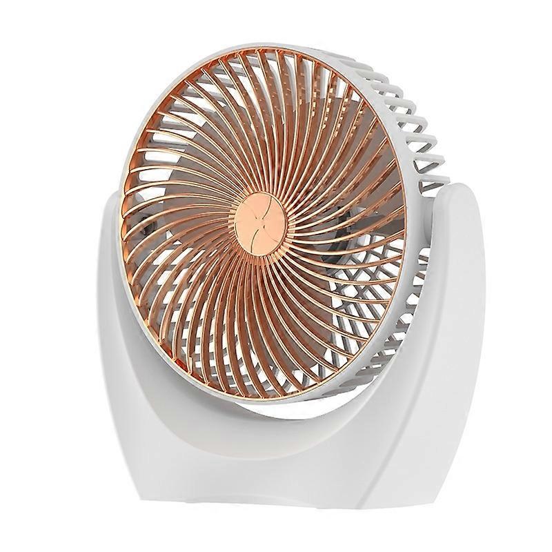USB Desktop Fan Mini Home Dormitory Portable Fan, Colour: U Type (Gold)