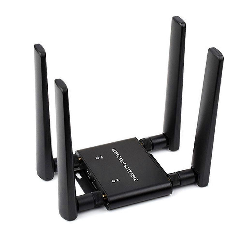 USB 3.2 Gen1 5G DONGLE Expansion Board with 4 Antennas Aluminum Alloy Shell Supports M.2 Key B Int