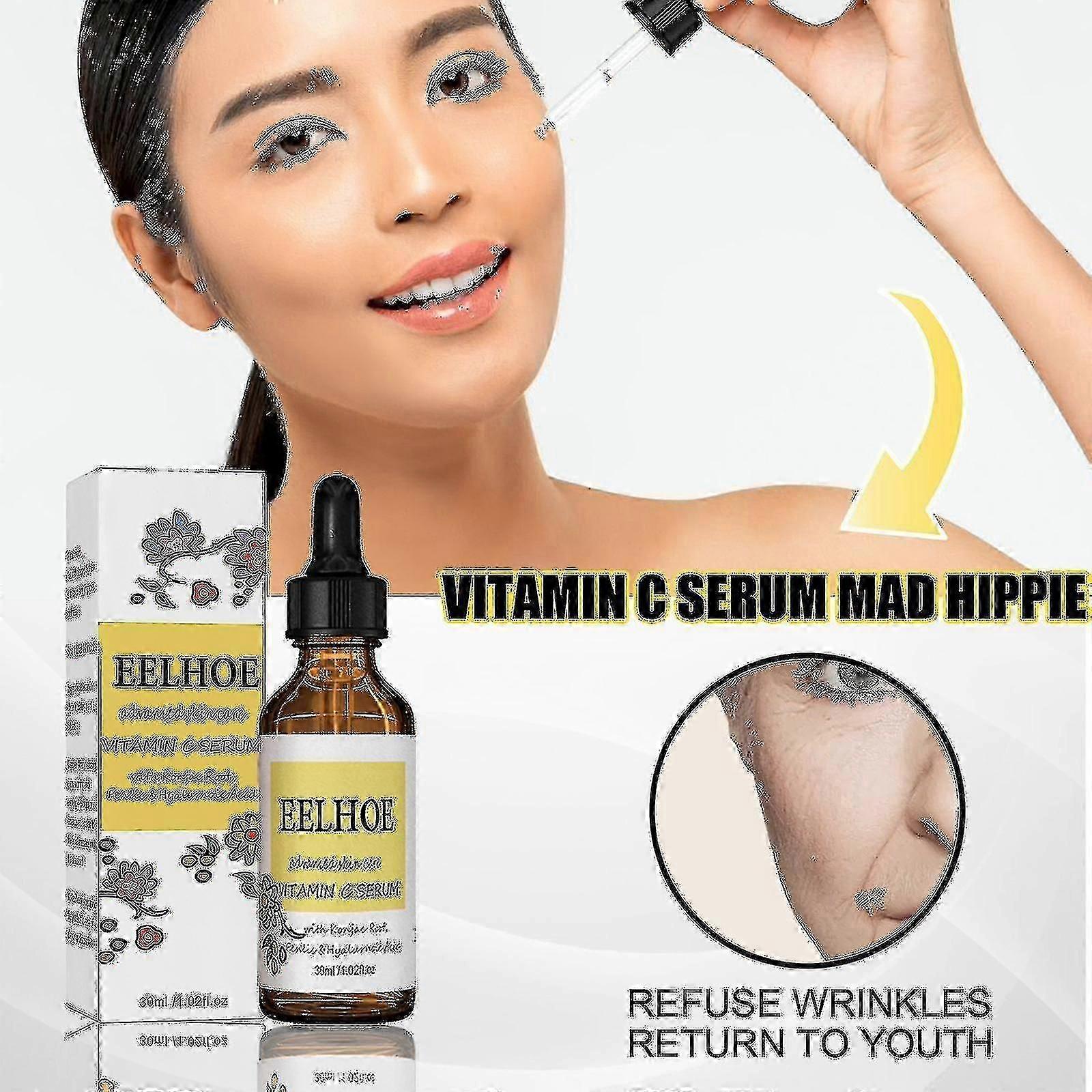 فيتامين سي جوهر شد مصل مضاد للتجاعيد يتلاشى التجاعيد تفتيح البشرة ترطيب المسام