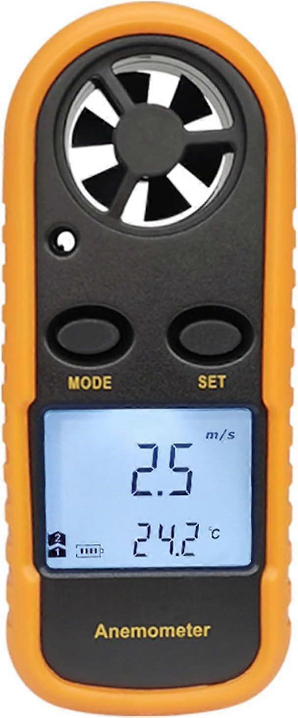 Portable Anemometer, High Precision Digital Anemometer (5%) with LCD Backlight, Handheld Anemometer for Outdoor, 10.5*4cm
