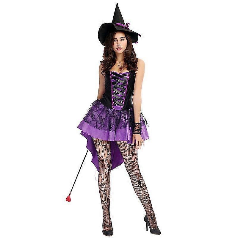 Halloween Costume Witch Halloween Purple Swallowtail Witch Costume Ghost Festival Party Game Split Code