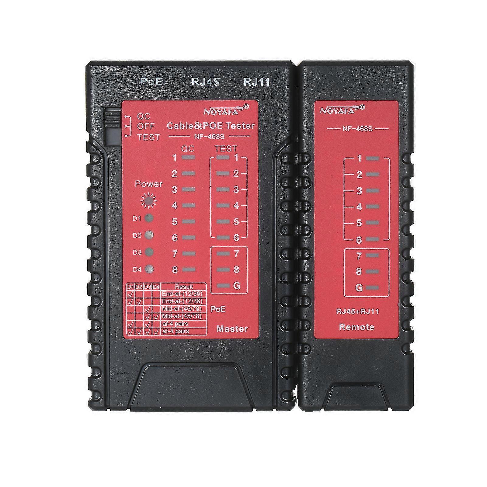 Network Cable & Poe Tester Telephone Line Tester Lan Ethernet Cable Tester