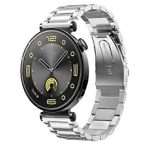 For Huawei Watch GT4 41mm Three Bead Stainless Steel Metal Watch Band