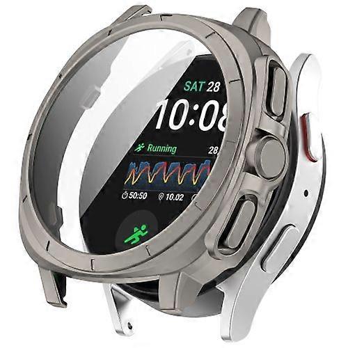 For Sansung Galaxy Watch 7 44mm PC + Tempered Film Integrated Watch Protective Case