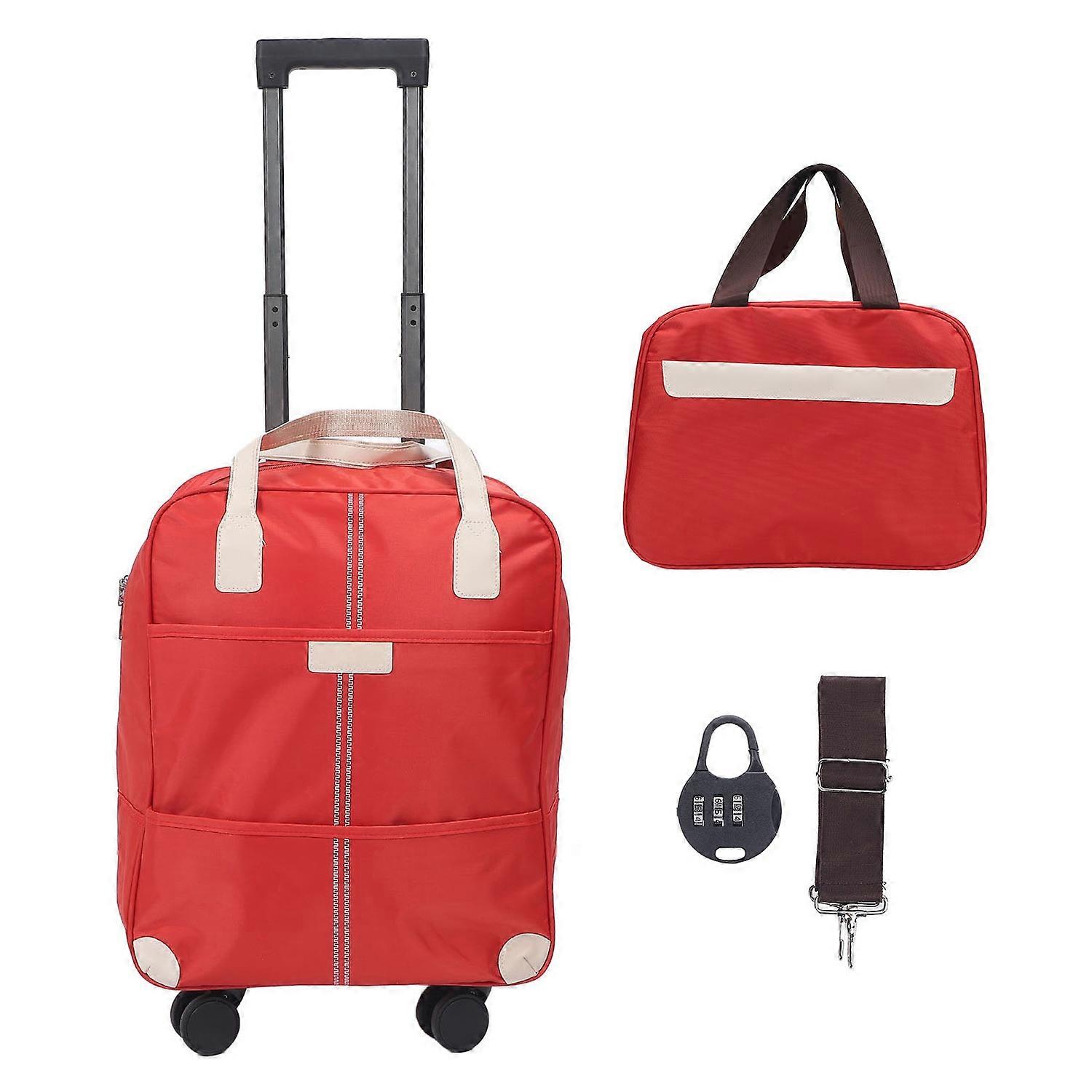 Carry On Luggage Set Orange Color Rain Proof Oxford Cloth Expandable Luggage Set with Password Lock