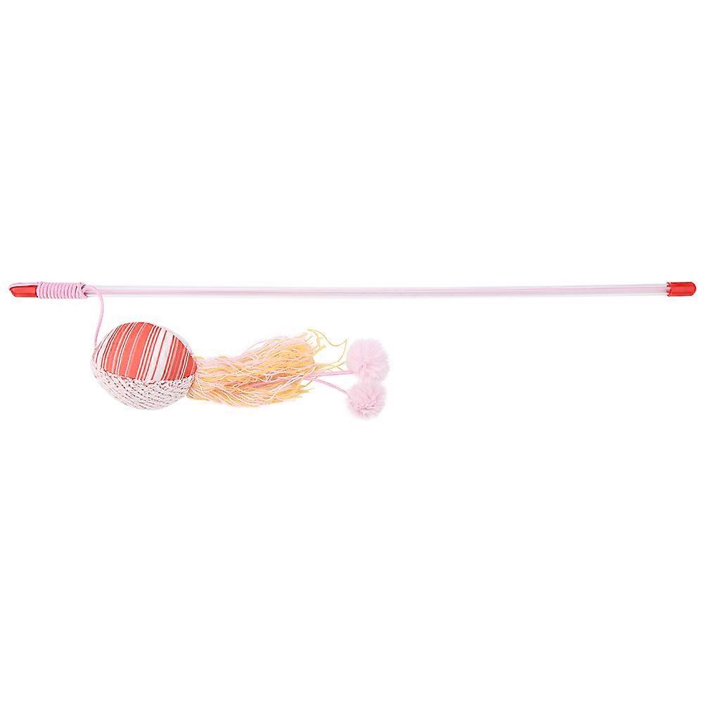 Elastic Sling Cat Teaser Stick with Tassels for Play - Durable Interactive Cat Toy for Indoor Cats, 30 Inch Design