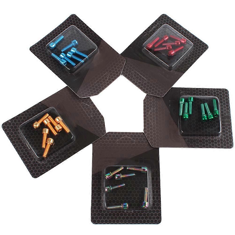 Ultralight Titanium Plated M5x18MM Handlebar Stem Screws, 3.8g