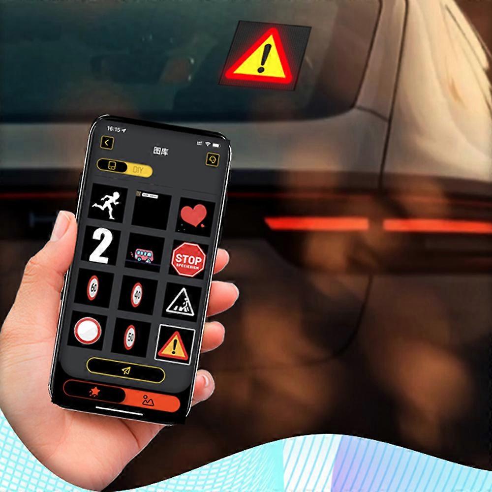 APP - Gesteuertes programmierbares LED-Schild für Auto-Heckscheibe, lustiges LED-Autoschild