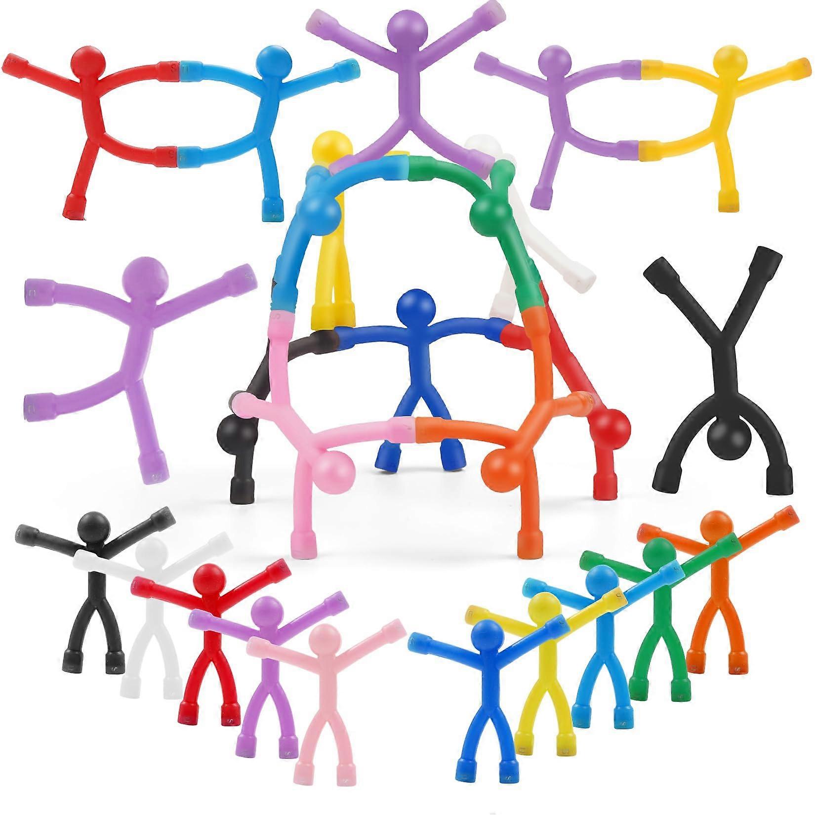 20 Pack Mini Magnetic People Fridge Magnets for Refrigerator, Whiteboard, Small Size, Colorful and Durable Design